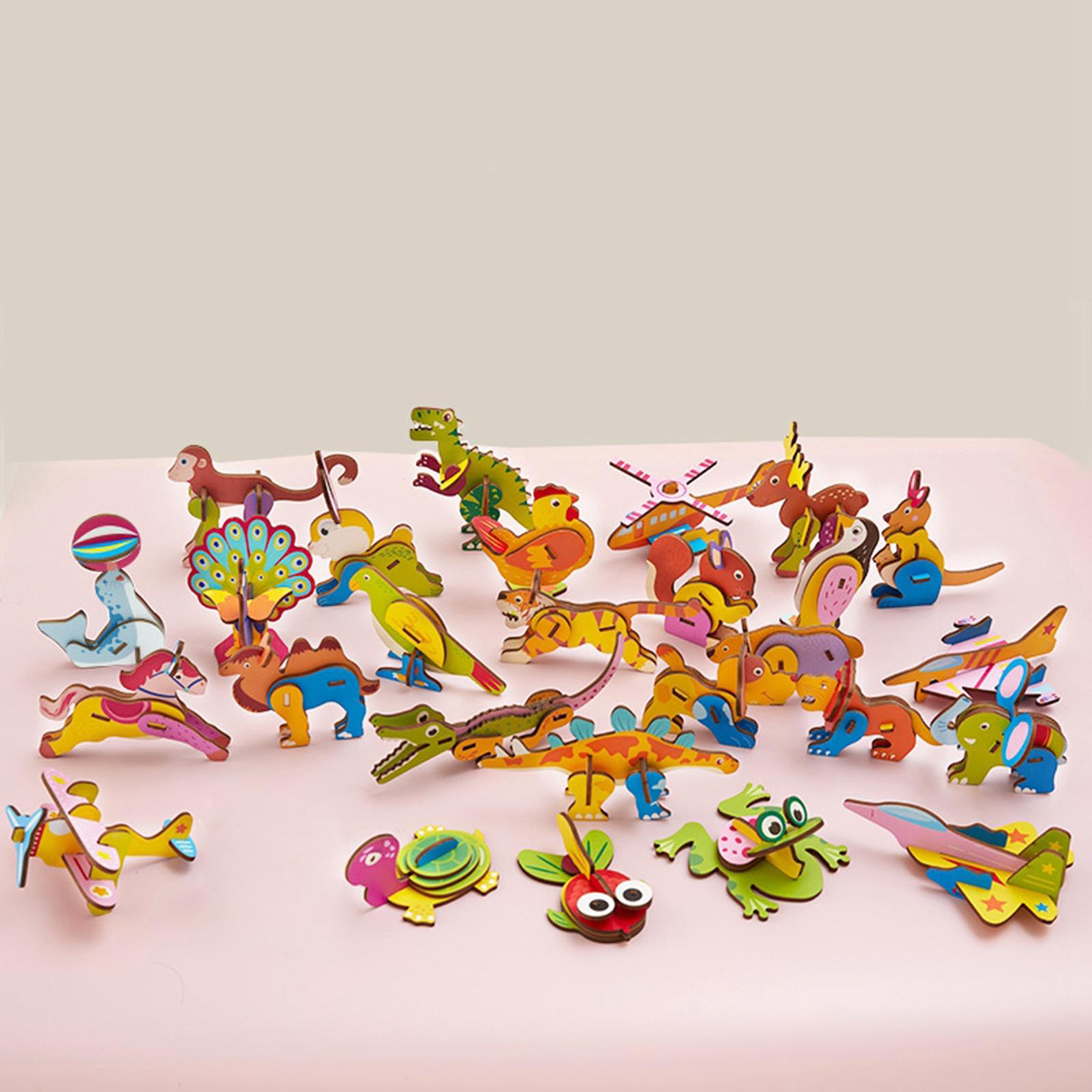 Art Craft For Kindergarten - Quebra-Cabeça de Madeira 3D em Estilo