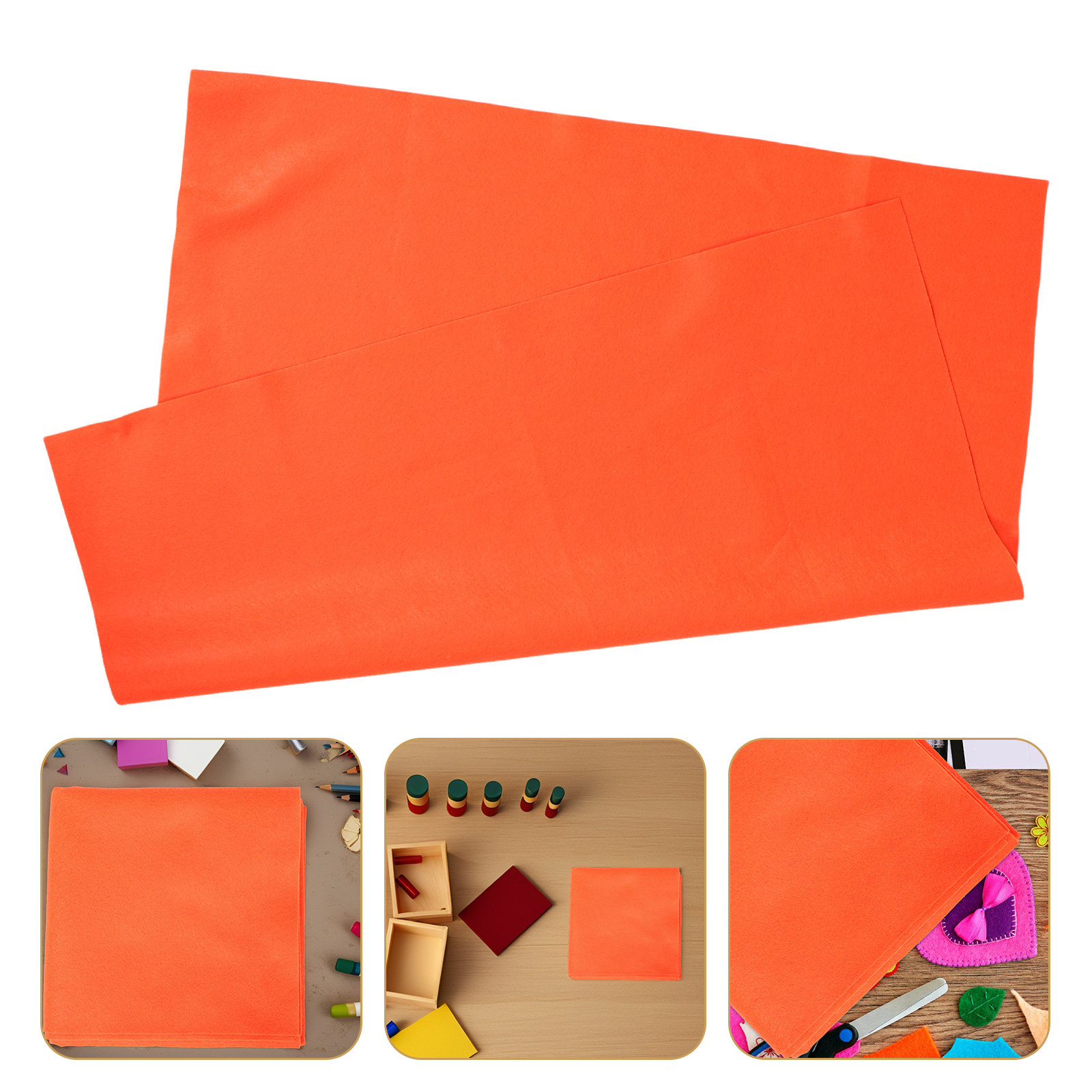 Art Craft Class - Tecido de Feltro Laranja Macio, Flexível