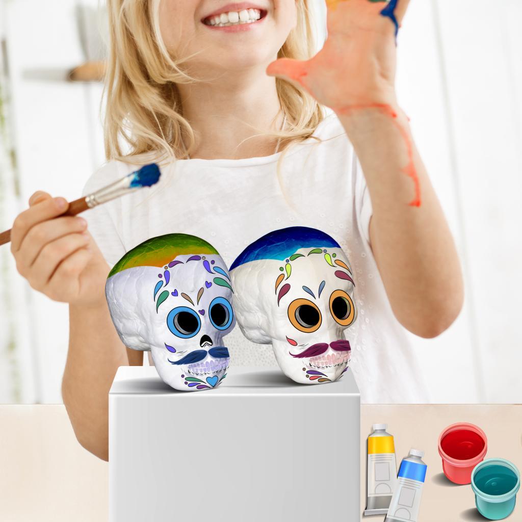 Art Craft For Kindergarten - Espuma Moldável em Forma de Crânio