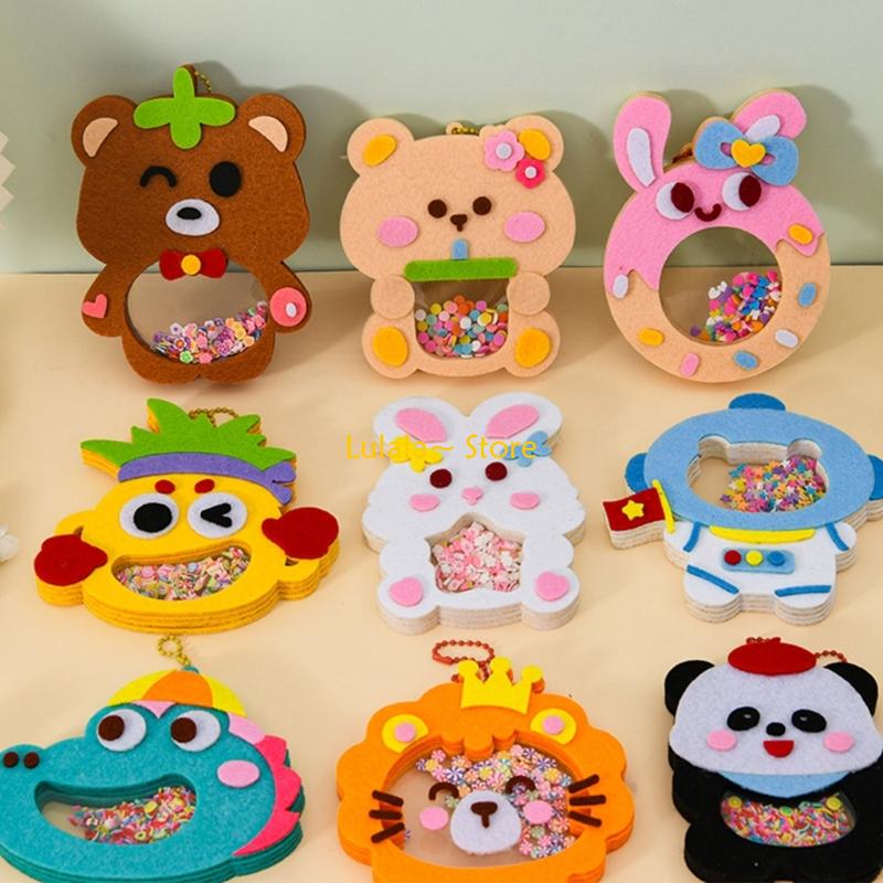 Art Craft Class - Y4qa cartoon animal shaker pingente artesanato