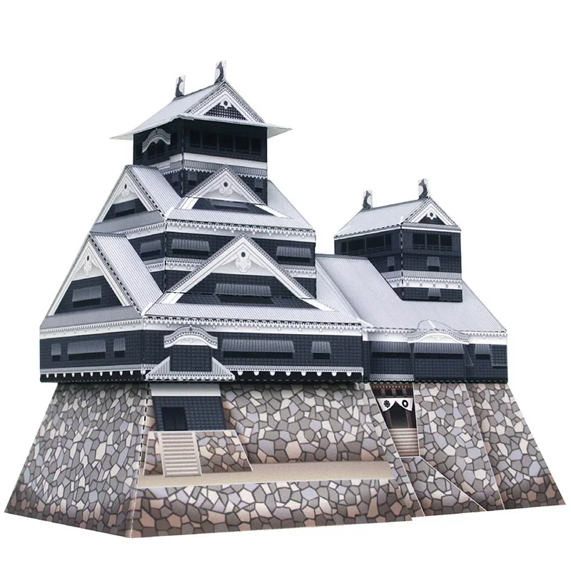 Art Craft Japan - Japão kumamoto castelo dobrável mini modelo