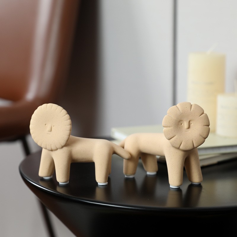Nordic morandi cor animal leão - Art Craft Lion avaliação e preço