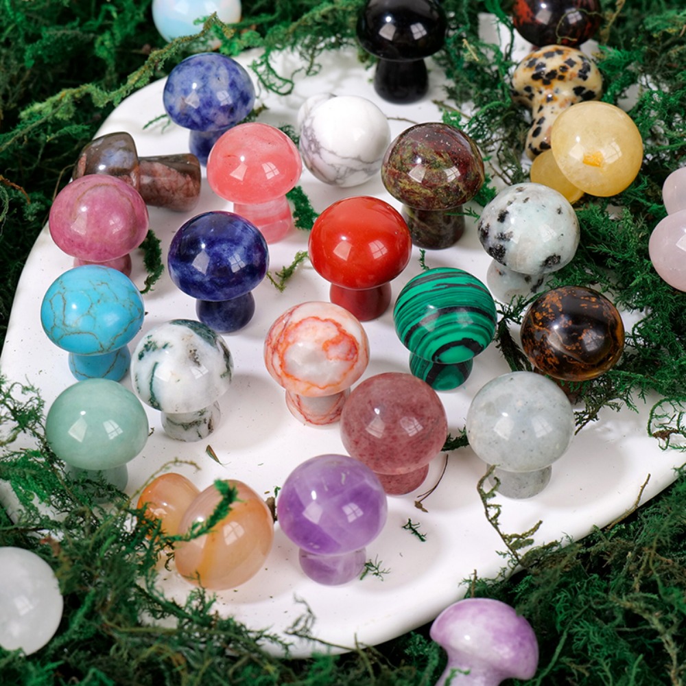 Cogumelo de cristal natural pe - Art And Craft Jungle avaliação e preço