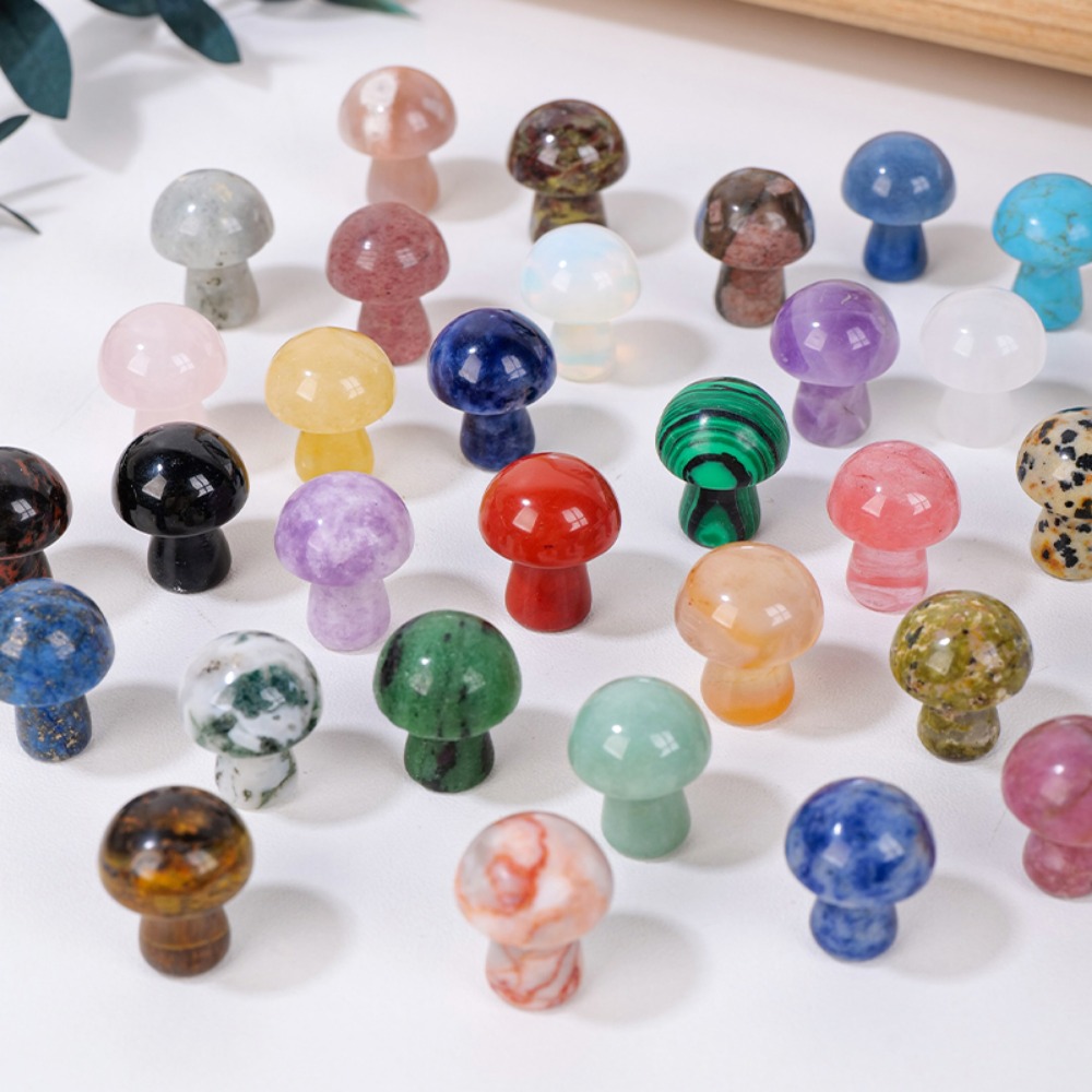 Cogumelo de cristal natural pe - Art And Craft Jungle avaliação e preço