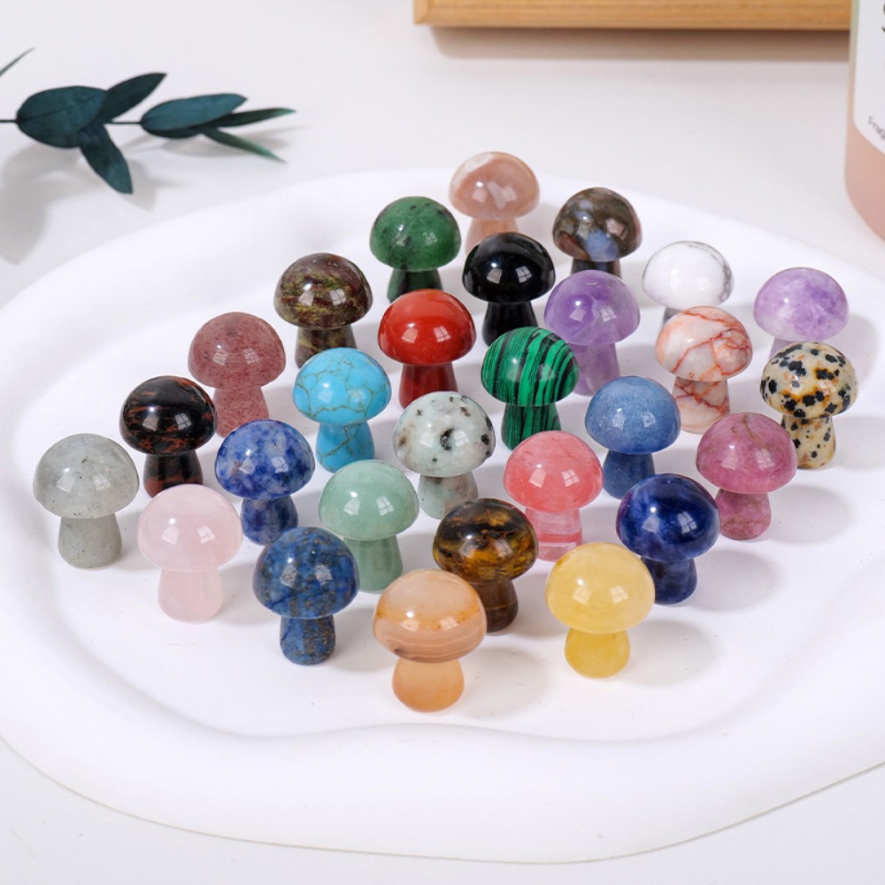 Cogumelo de cristal natural pe - Art And Craft Jungle avaliação e preço