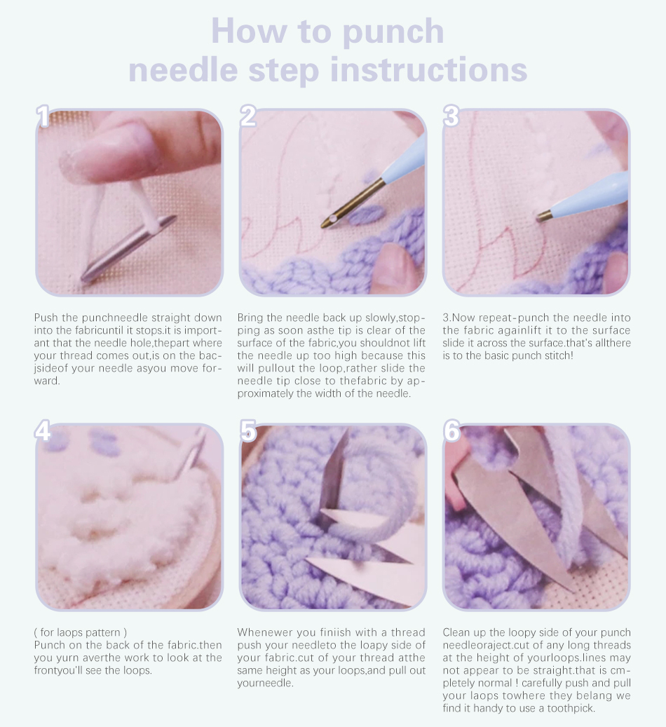 Kit de Bordado Punch Needle pa - Art Craft Yarn avaliação e preço