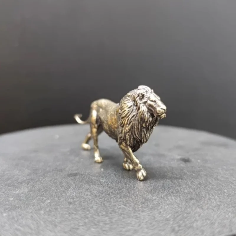 Mini escultura de leão de latã - Art Craft Lion avaliação e preço
