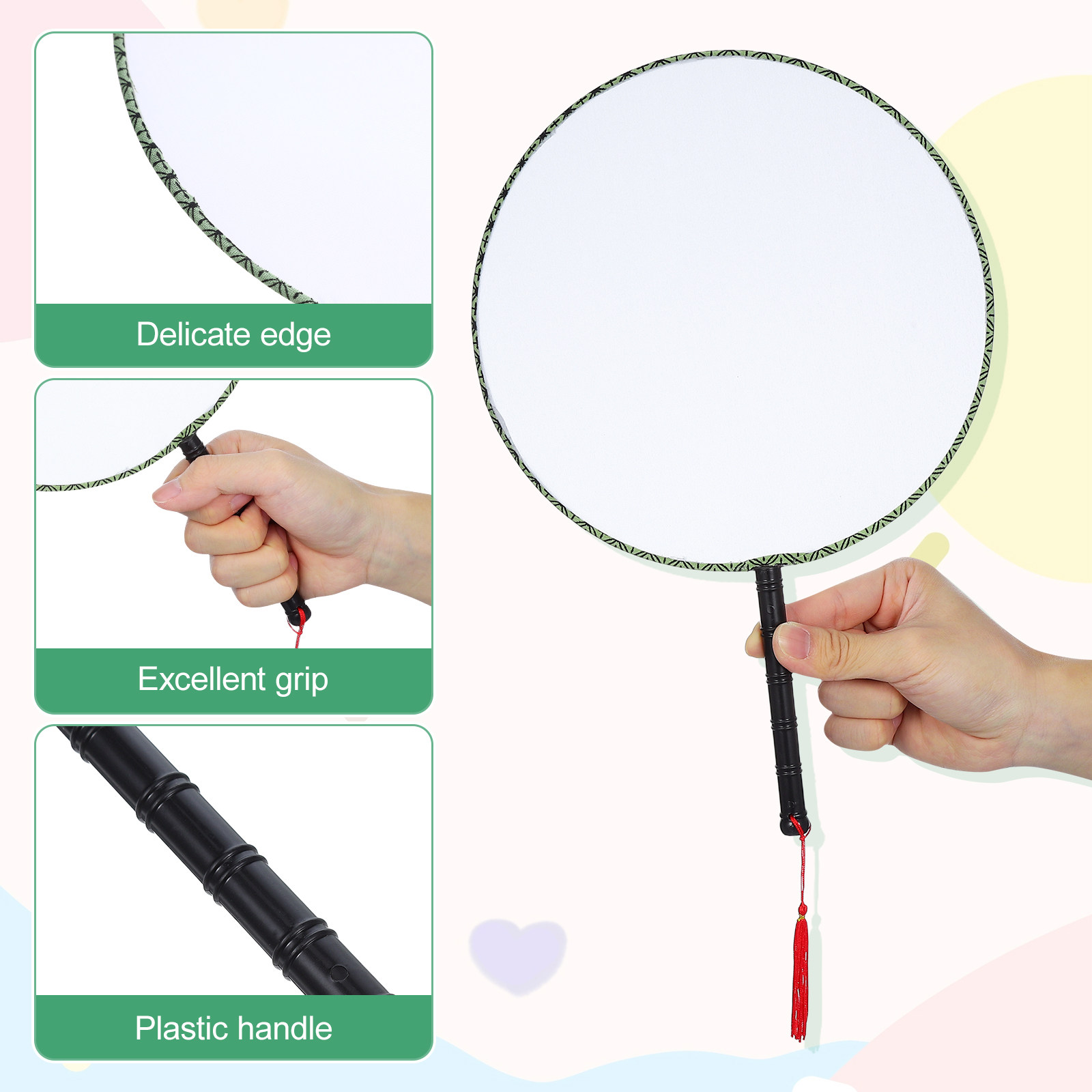 10 Peças de Leque em Branco pa - Art Craft For Kindergarten avaliação e preço