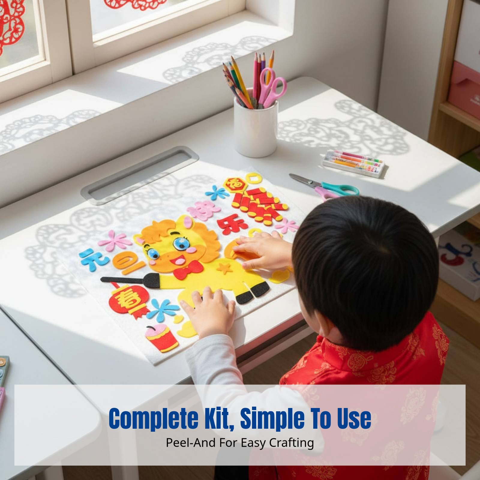 Adesivo de Arte em Tecido DIY  - Art Craft For Kindergarten avaliação e preço