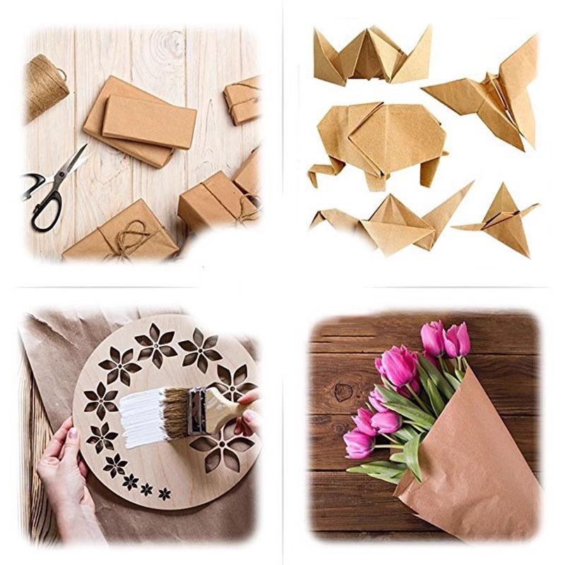 Papel kraft marrom, ideal para - Wallpaper Art And Craft avaliação e preço