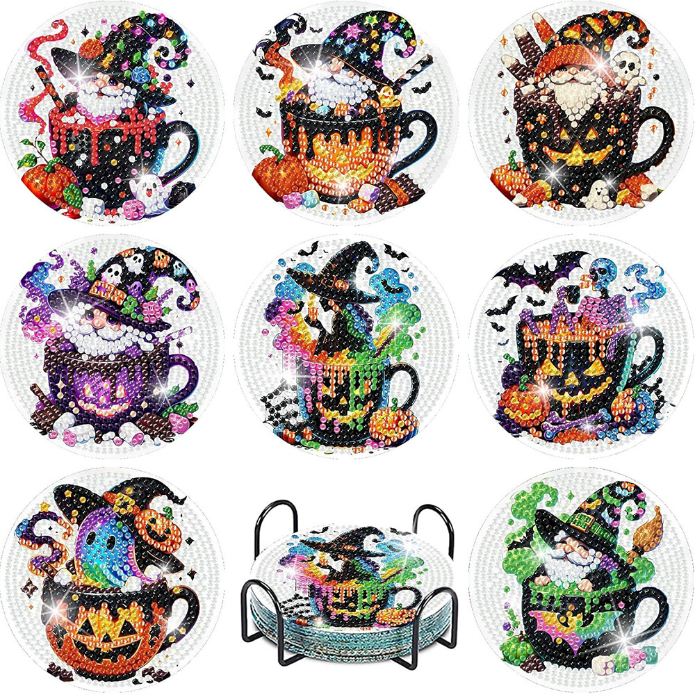 8 pçs 5d halloween gnome pintu - Art Craft For Adults avaliação e preço