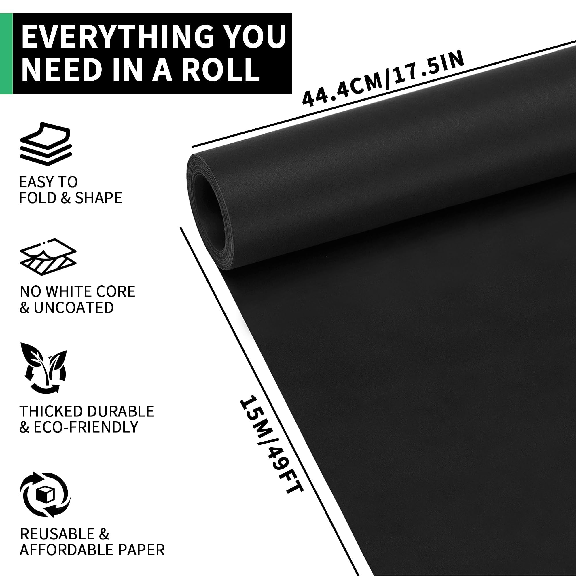 Papel kraft preto para embrulh - Wallpaper Art And Craft avaliação e preço