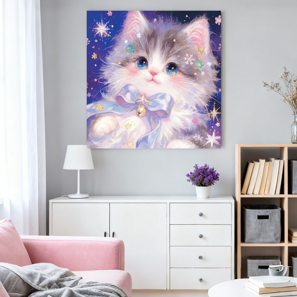 Pintura em Diamante AB: Gato F - Wallpaper Art And Craft avaliação e preço