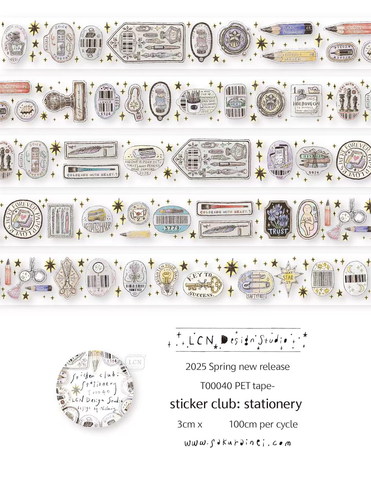 1 laço lcn adesivo vintage clu - Washi Tape Rolls avaliação e preço